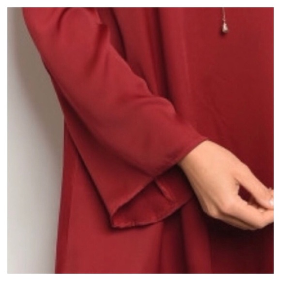 LOVERICHE Red Cold Shoulder Midi Dress - Picture 4 of 5